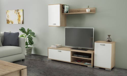 Parete attrezzata con - parete, tv