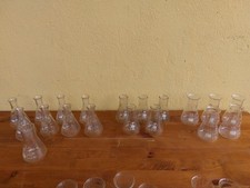 LOTTO 19 AMPOLLINE GRADUATE DA 100 ML IN VETRO 3 FORMATI PROVETTA LABORATORIO 8