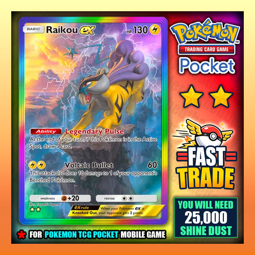 Pokemon tcg pocket raikou ex - -,