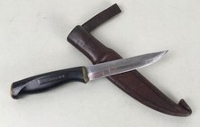 Vecchio coltello Normark Finn con fodero in pelle - Fiskars Finlandia coltello da pesce