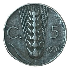 5 CENTESIMI 1931 - SPIGA - 2°
