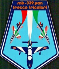 ADESIVO VINTAGE - MB-339 PAN FRECCE TRICOLORI AERONAUTICA MILITARE ITALIANA 
