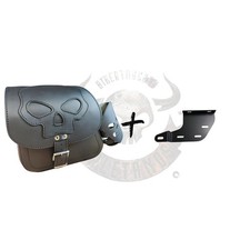 Borsa Da Moto Dyna Skull Black + Supporto Compatibile Per Harley Schwinge Bob