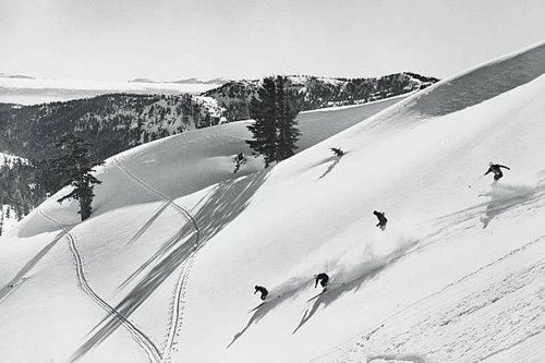 Skier riding the - , slopes