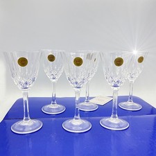 Set di 6 bicchieri a calice in cristallo anni 70 vintage per vino spumante vetro