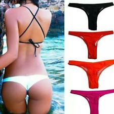 Bikini Costume Mare arricciato Bagno Spiaggia Sexy Tanga Perizoma brasiliana