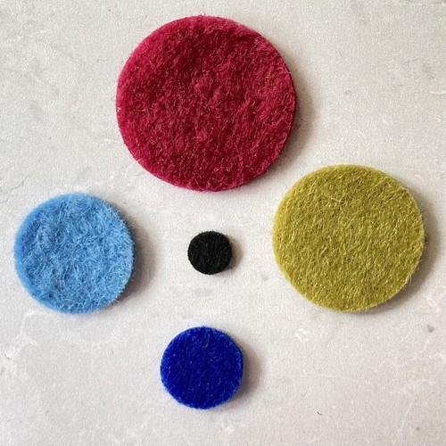 Felt circles die - felt, cut
