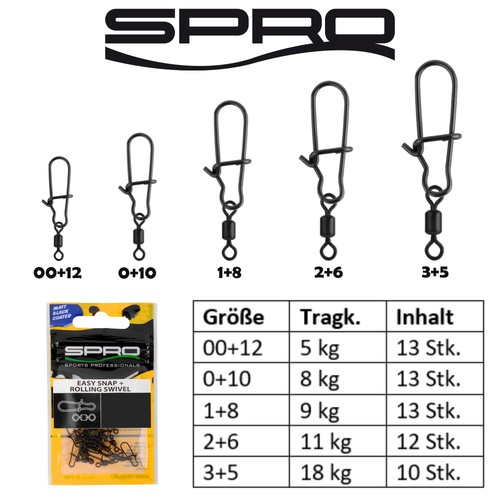 Spro matte black snap - matte, +