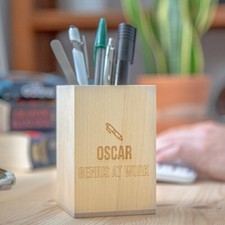 Portamatite/Penne in Legno – Elegante Organizzatore da Scrivania Regalo per Ufficio, Studio, Casa