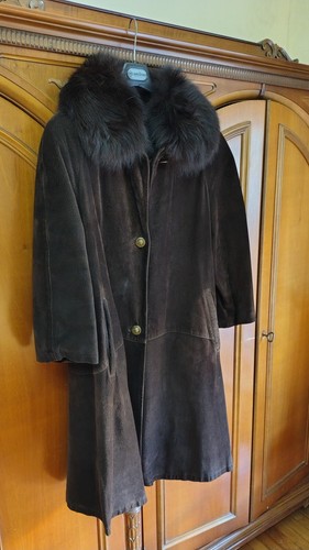 Cappotto scamosciato con - , collo