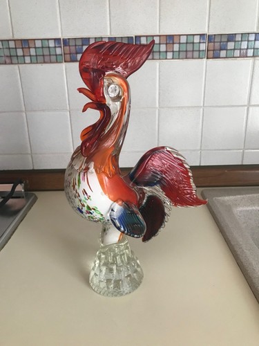 Gallo vetro artistico - gallo,