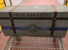 Baule AGIP 1930/40 RARO | Legno Rivestito in Alluminio