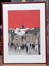 Mario Pinizzotto (Roma 1929) Litografia 68/85  "Personaggi In Piazza"