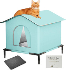 Cuccia per Gatti Da Esterno Impermeabile | Casa per Gatti Impermeabile Con Pavim