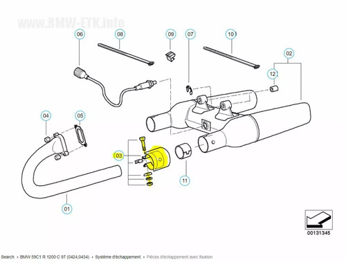 Bmw 1200c copri scarico - 97-03,