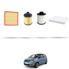 HOFFCAR Kit tagliando - 4 filtri per Opel Meriva A 1.3 CDTI 55kw dal 2005