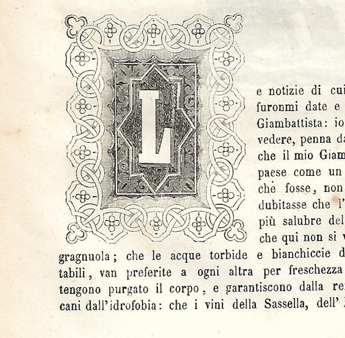 Stampa antica capolettera - antica, l