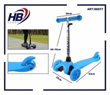 x Monopattino 3 Ruote Scooter Divertimento Bambini Ragazzi Blu dfh