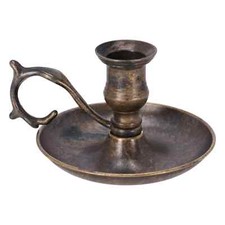 Bugia portacandela in ottone anticato da utilizzare centratavola soprammobile