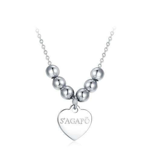 Collana cuore acciaio - cuore,