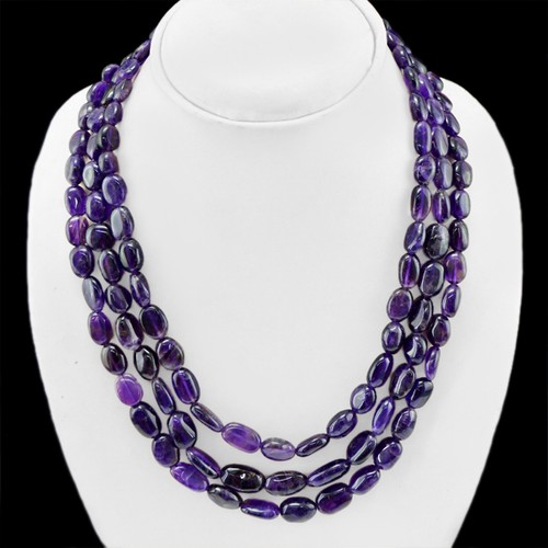 Collana perle ovali ametista - collana,
