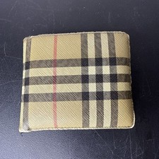 Portafoglio Uomo Burberry Check Slim Bifold 10 Tasche 100% Autentico