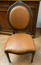 Sedie sala da pranzo n. 8 classiche vera pelle perfette condizioni come nuove 