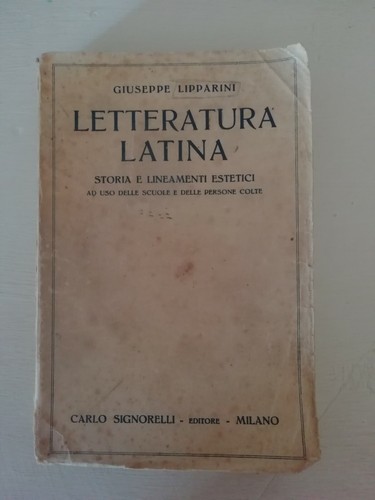 Letteratura latina lipparini - letteratura,