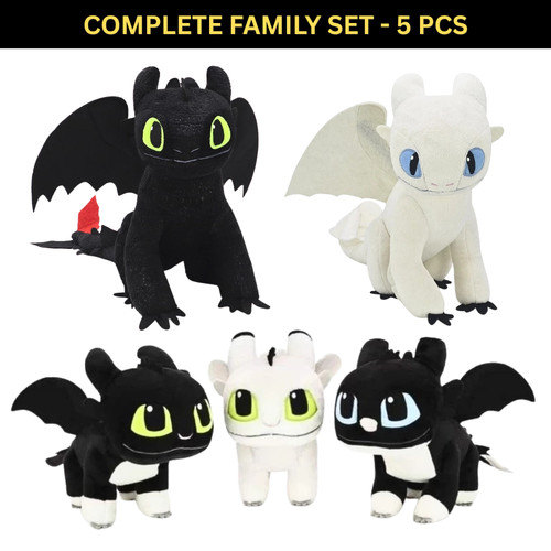 Set peluche httyd sdentato - peluche,