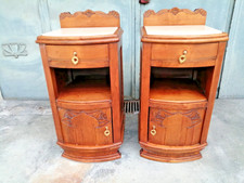 Coppia di comodini liberty in ciliegio