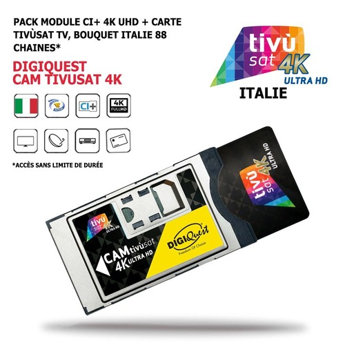 Pack module cam tivusat - ci+, 4k