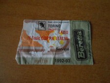 biglietto stadio-TORINO vs LAZIO IV° di finale COPPA ITALIA 1992-93