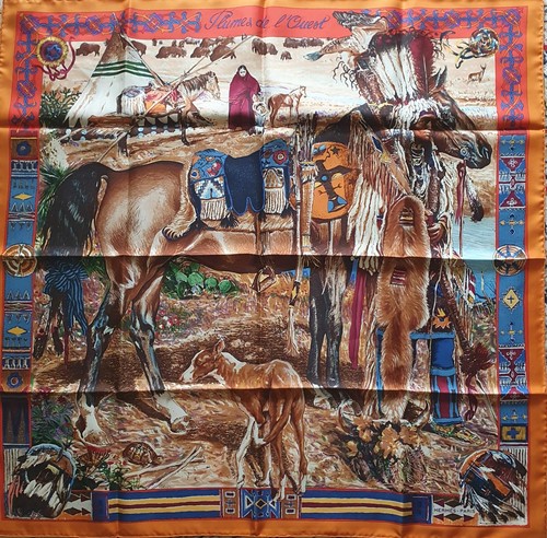 Panno hermès plumes - hermès, de