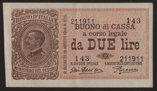 Buono cassa lire - 2,