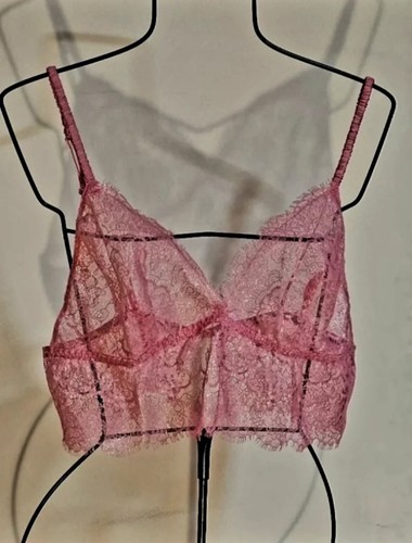 Bralette pizzo rosa - bralette,