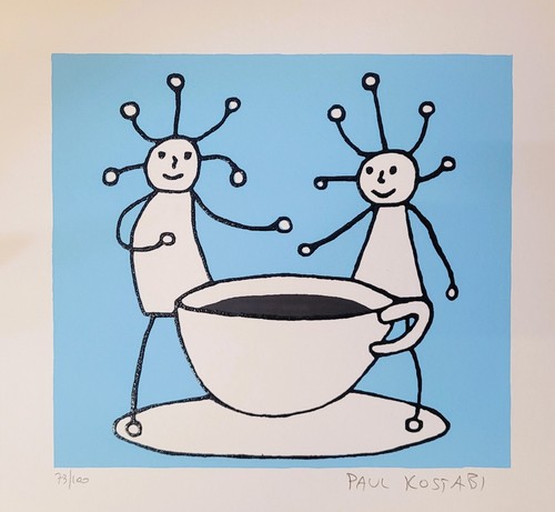 Paul kostabi serigrafia - paul,