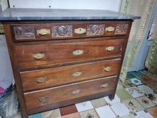 COMO' CON SPECCHIERA FINE 900 IN LEGNO E MARMO