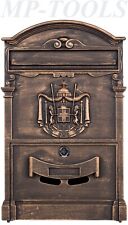 CASSETTA POSTALE PORTALETTERE ACCIAIO ZINCATO FINITURA BRONZO ANTICO TECHNOMAX