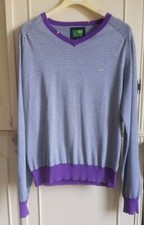 Maglione uomo Sun68 a righe Maglioncino collo a V