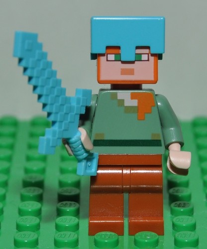 Lego minifigura minecraft alex - lego,