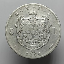 5 Lei 1881, Carlo I, Romania
