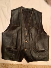 Gilet Uomo VERA PELLE Vintage Taglia XL