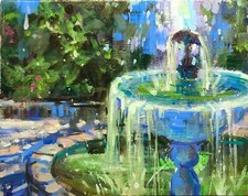 Fontana da giardino estiva