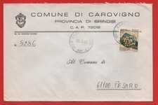 BUSTA STORIA POSTALE LOCALE COMUNE DI CAROVIGNO N°83 PROV. BRINDISI PUGLIA