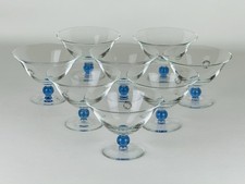 Nason Murano Servizio 8 Calici Coppe In Vetro Design Italiano 1980