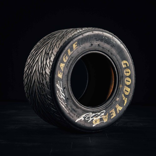 Michael schumacher signed tyre - signed,