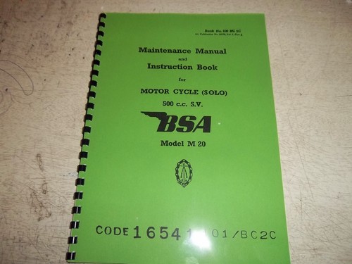 Bsa m20 1939 models - bsa, wd