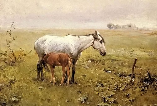 Dipinto olio alfred von