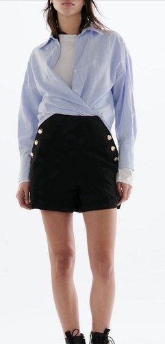 Zara womens black bermuda - black,