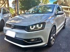 FARI CON FRECCE LED  DINAMICHE VW POLO 6R /6C ANGEL EYES LED DAYLINE NERI 2009->